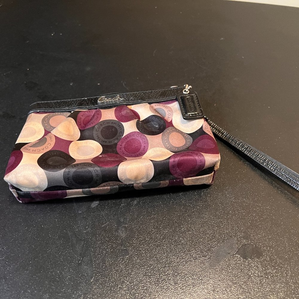 Coach multicolored wristlet